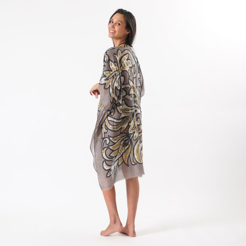 Kimono Paisley Gris i-D