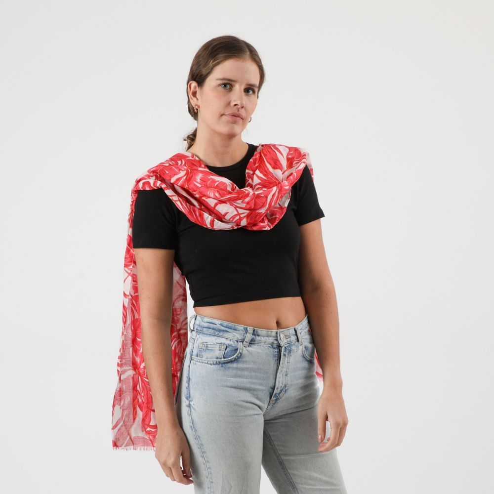 Pañuelo Estampado Olivo Rojo Humana