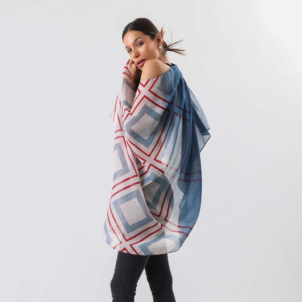 Pañuelo Estampado Margaux Azul i-D