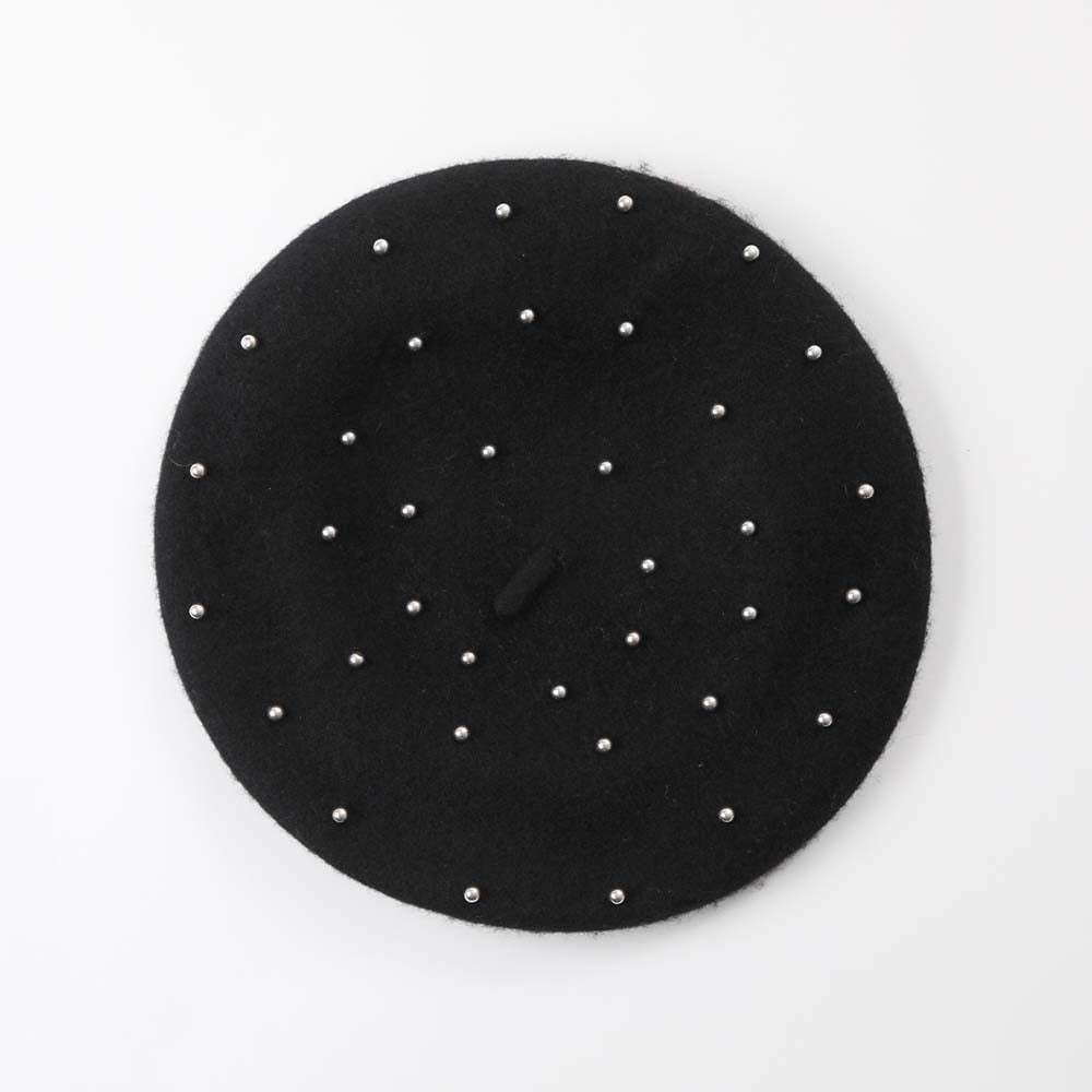 Gorro Perlas Negro Tatienne