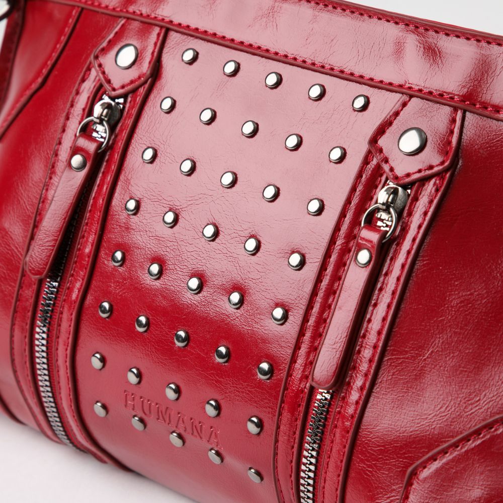 Cartera Bandolera Ecocuero Ceci Rojo Humana
