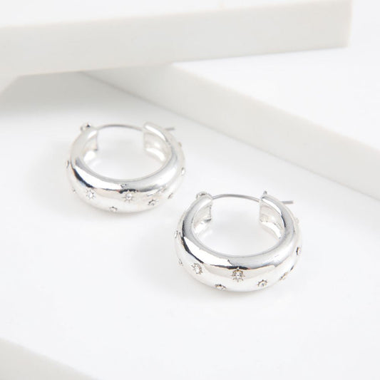 Aros Argolla Heavy Plateado Humana