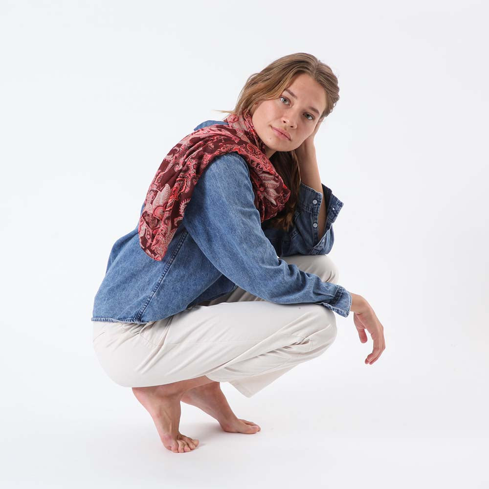 Pañuelo Estampado Maiori Rosada Tatienne