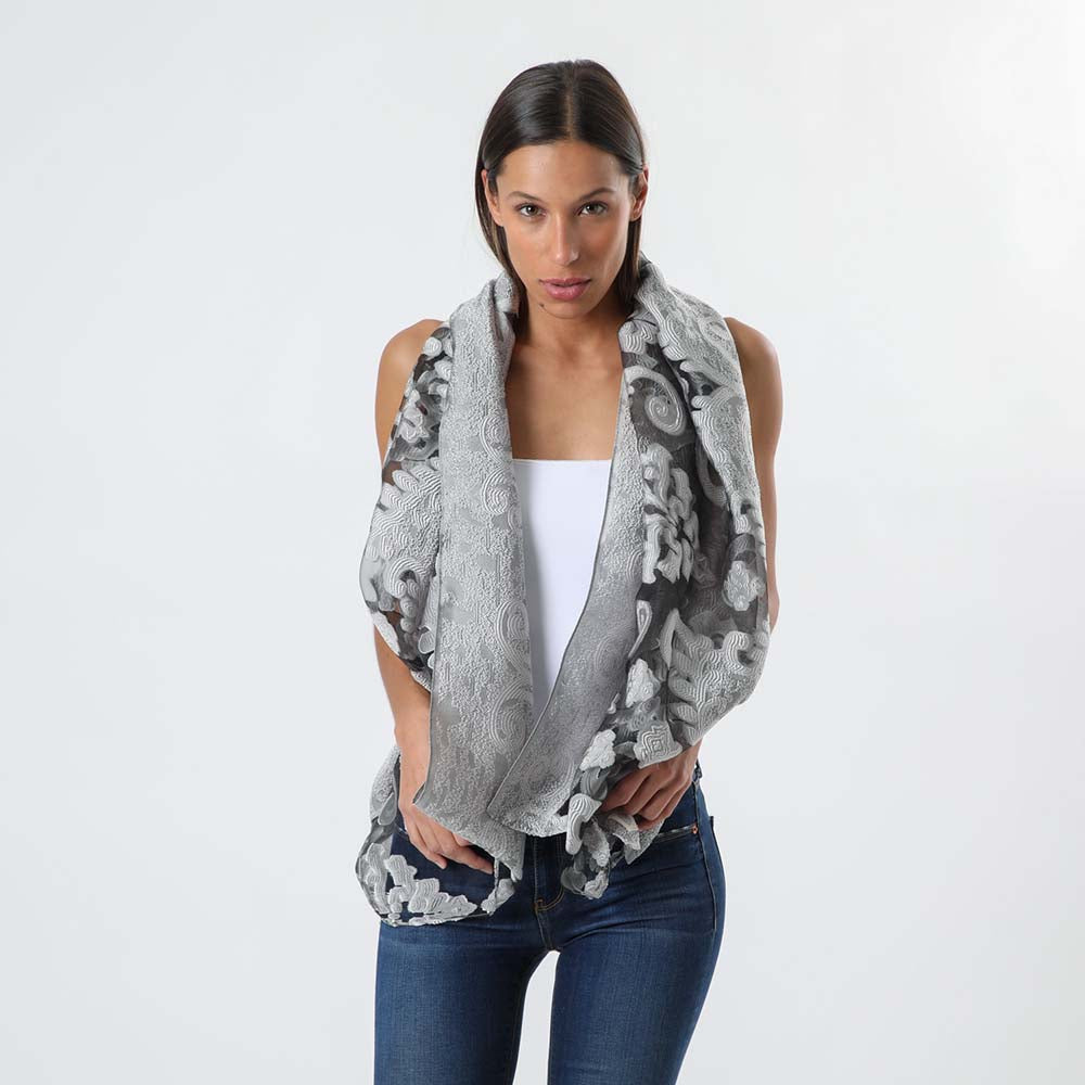 Pañuelo Estampado Boho Gris Humana