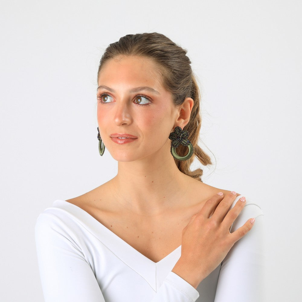 Aros Largos Loop Dorado Humana