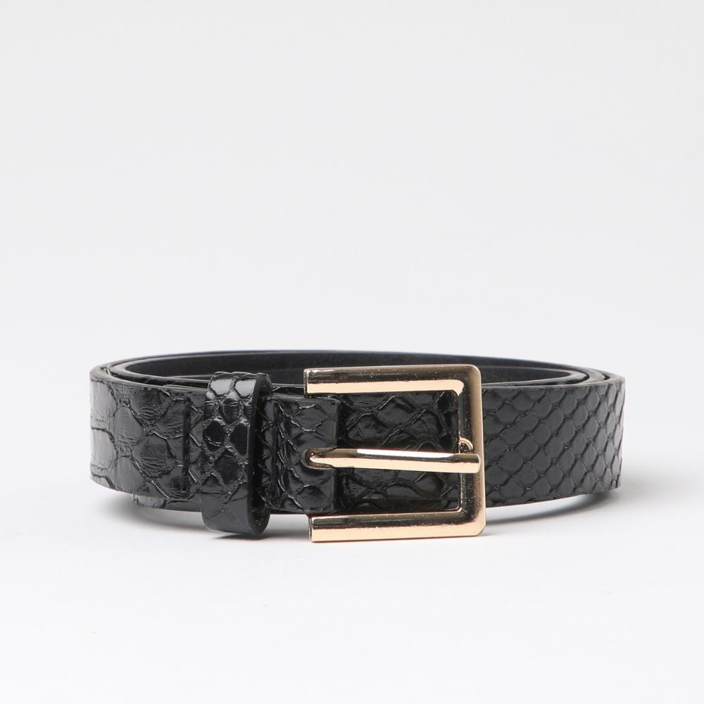 Cinturón Snake Gold Negro Tatienne