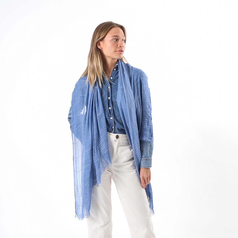 Pañuelo Liso Lecce Azul Tatienne