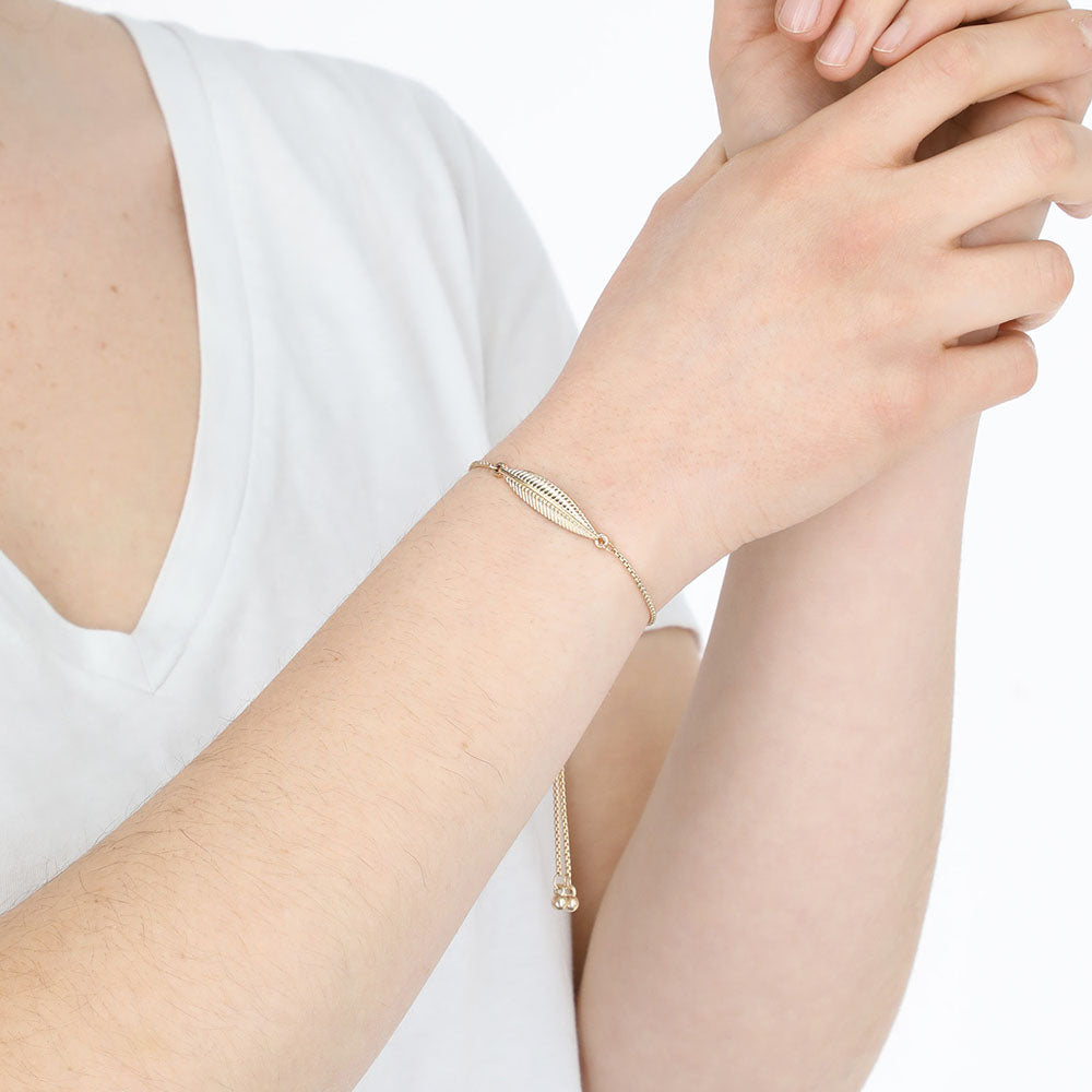 Pulsera Blanda Dorada Especial Pluseras Leaf Humana