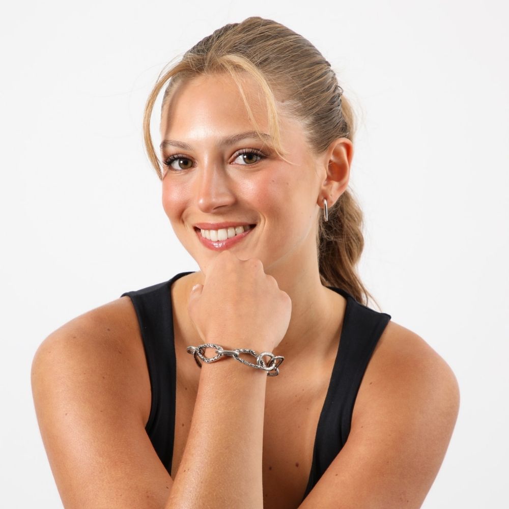 Pulsera Blanda Tasos Plateada Humana