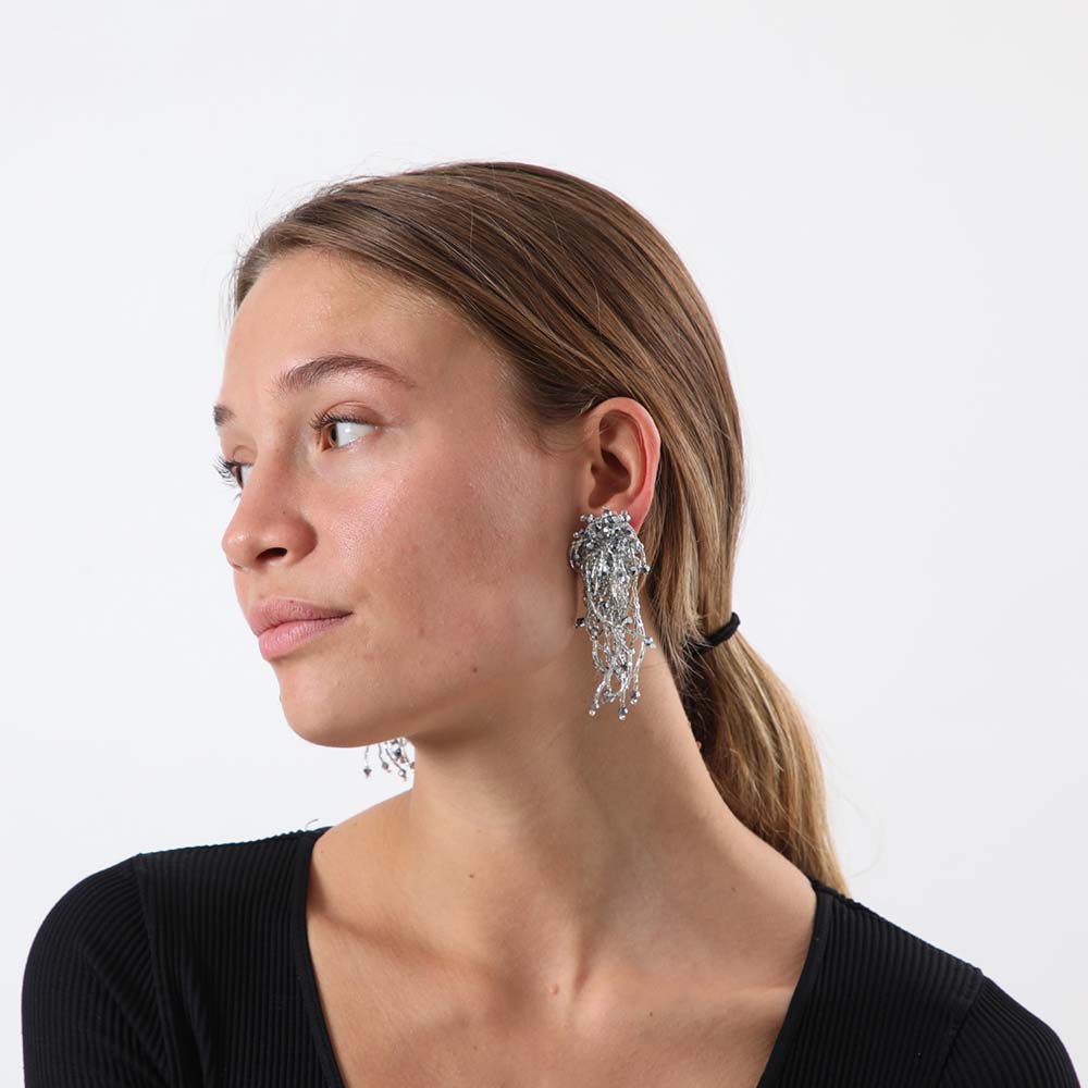 Aros Largo Grunge Plum Gallagher Plateado Humana