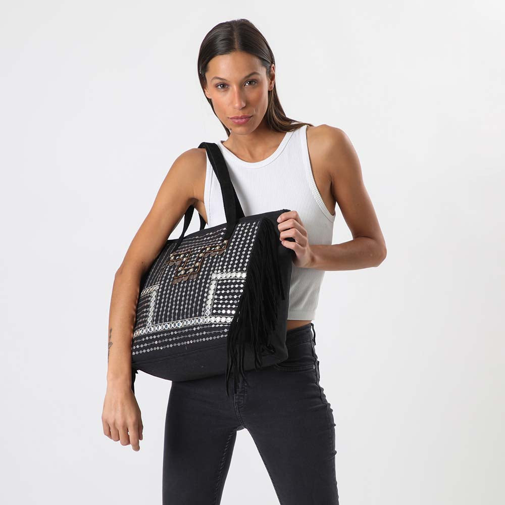 Cartera Hombro Coins Negra Humana
