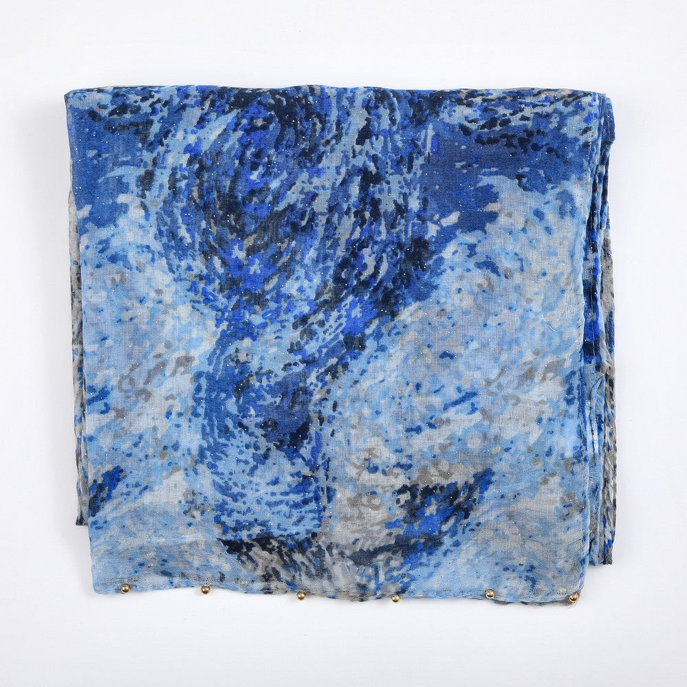 Pañuelo Estampado Amapola Blue I-D
