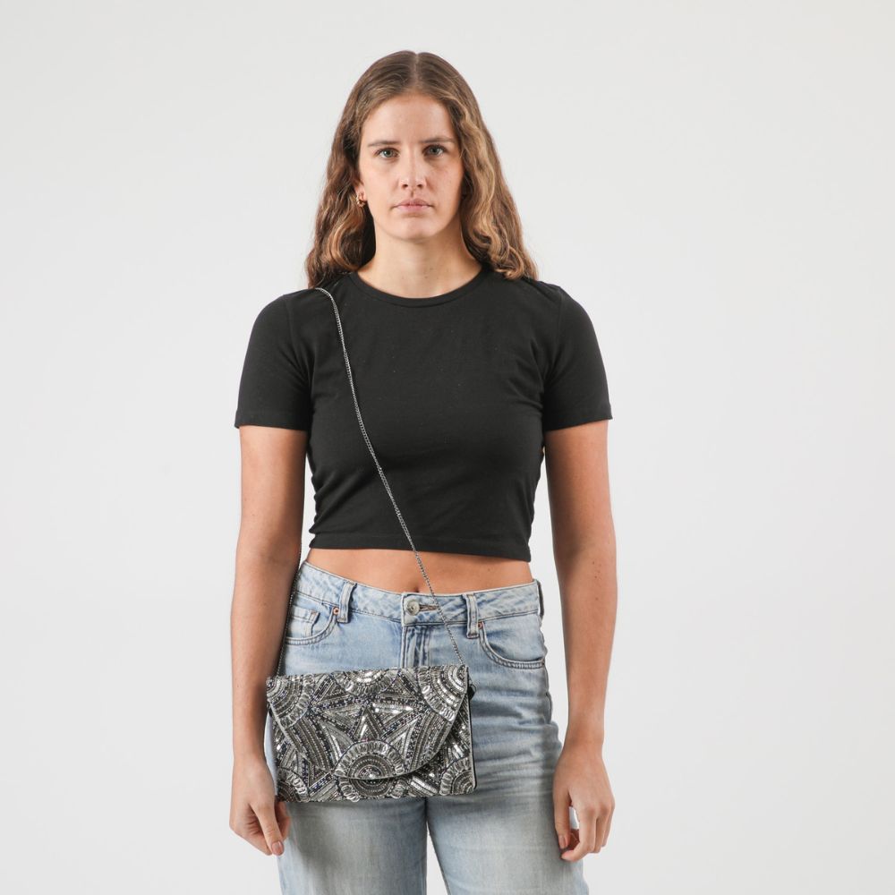 Clutch Bulgaria Plateado Humana