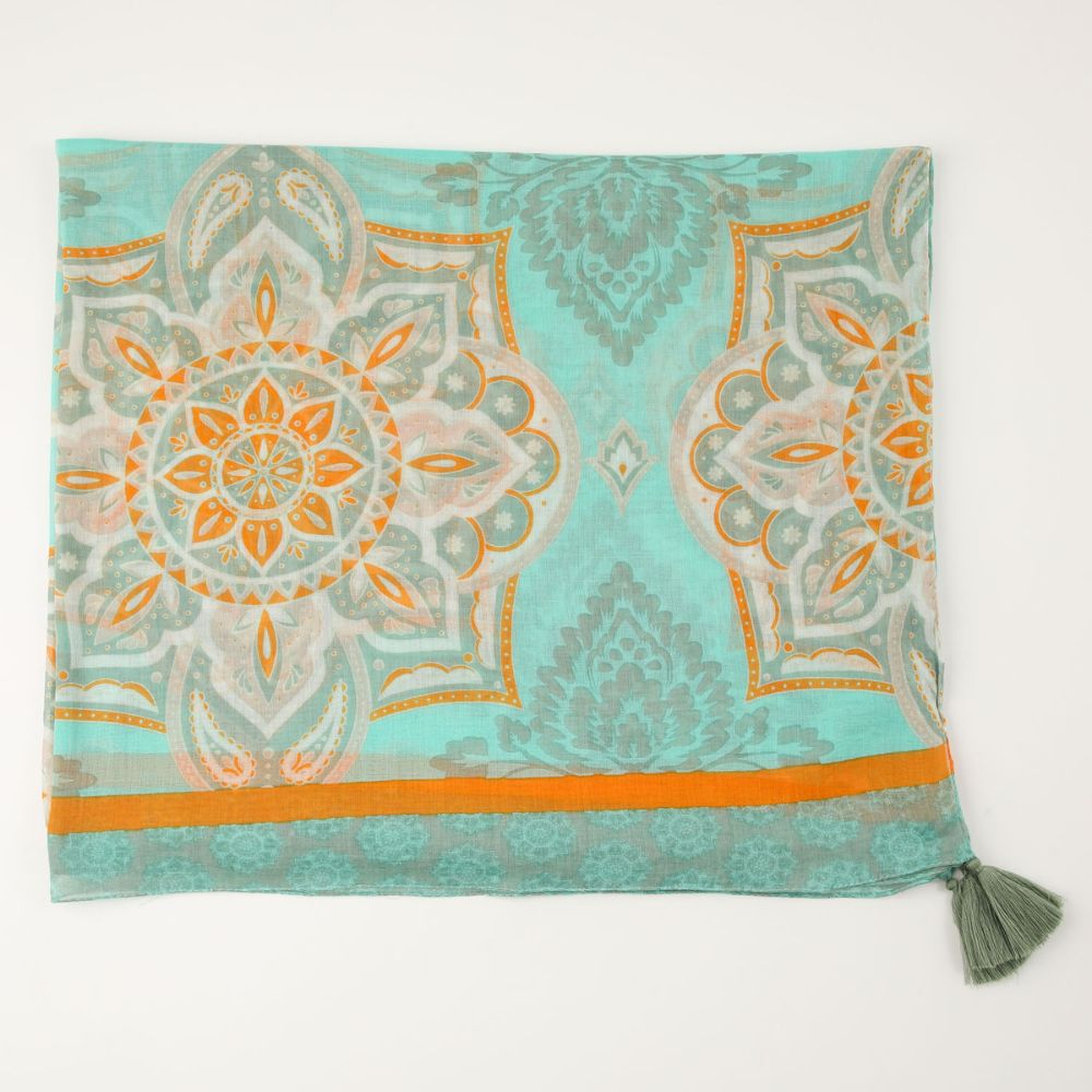 Pareo Estampado Mandalas Anis Verde Tatienne