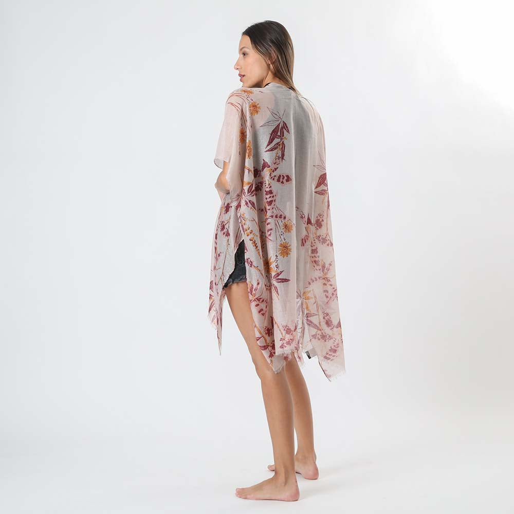 Kimono Floral Rosado i-D