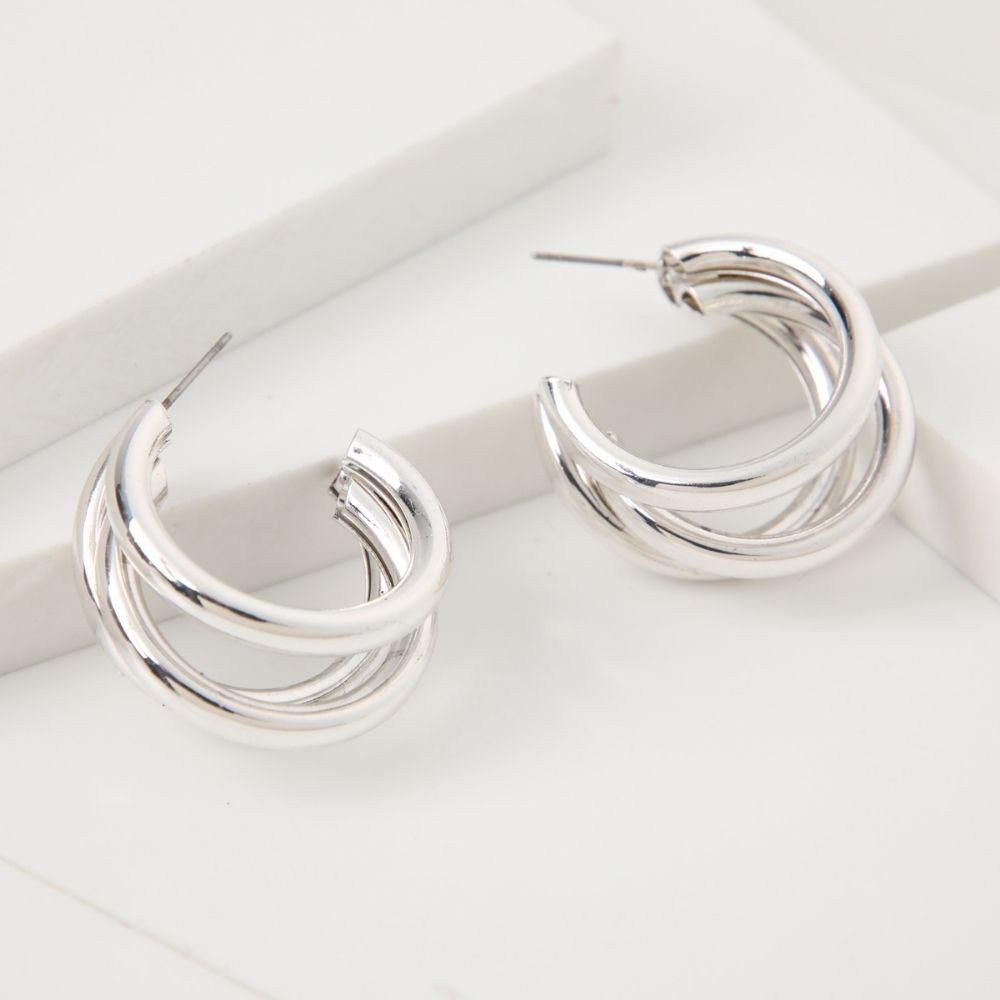 Aros Argolla Patricia Plateado Studio Humana