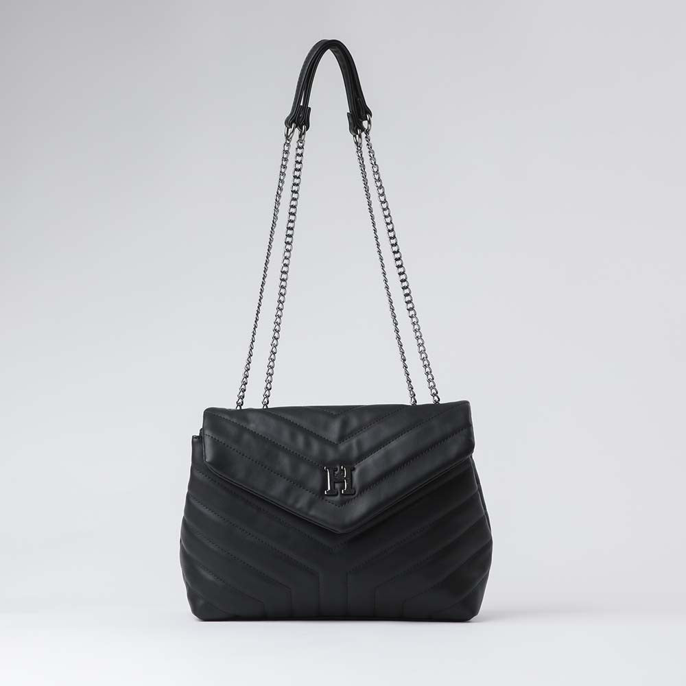 Cartera Hombro Padded Negra Humana