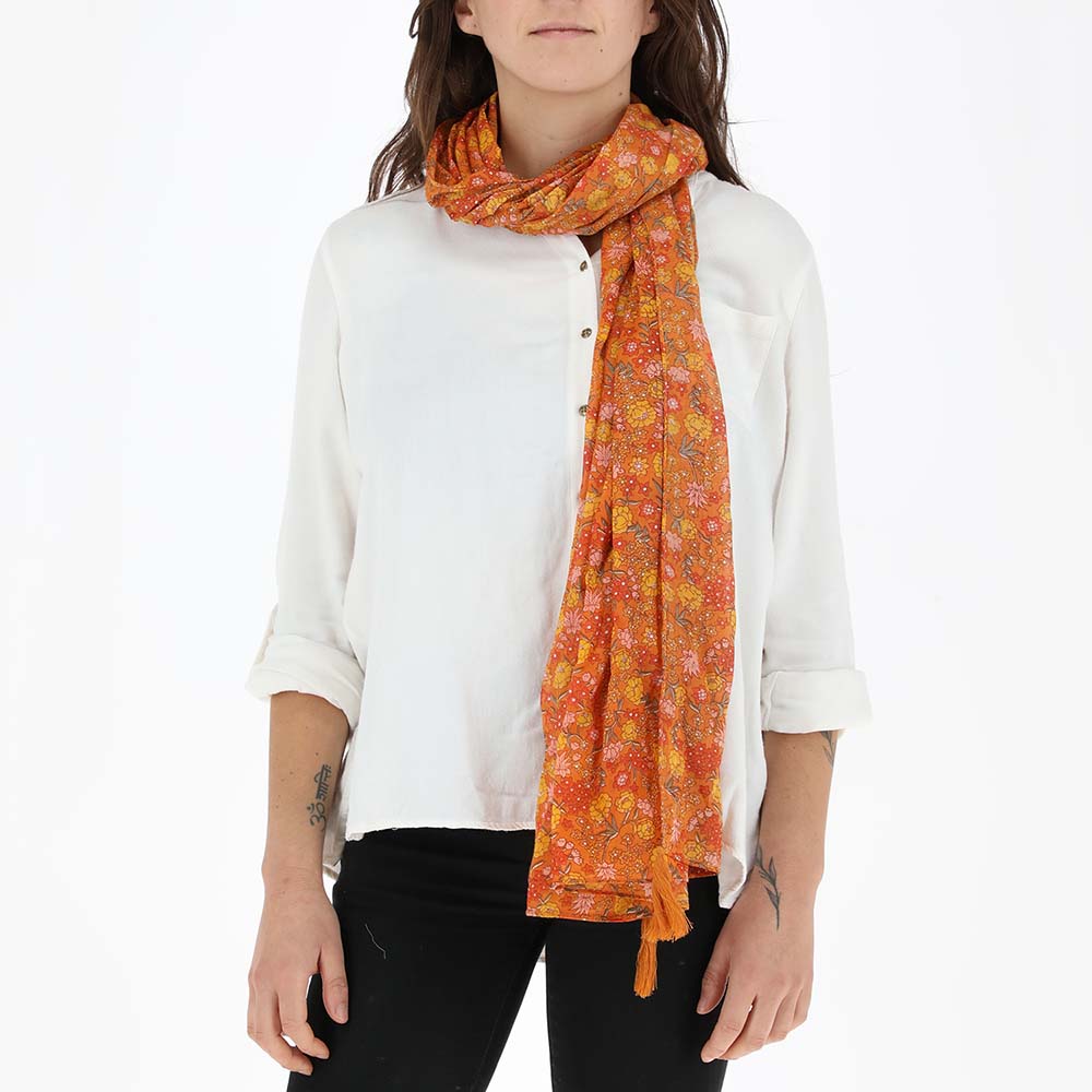 Pañuelo Estampado Bilbao naranjo Humana