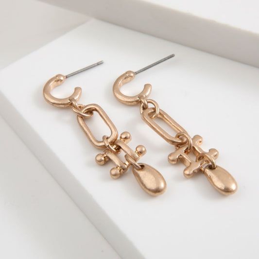 Aros Argolla Fig Dorado Humana