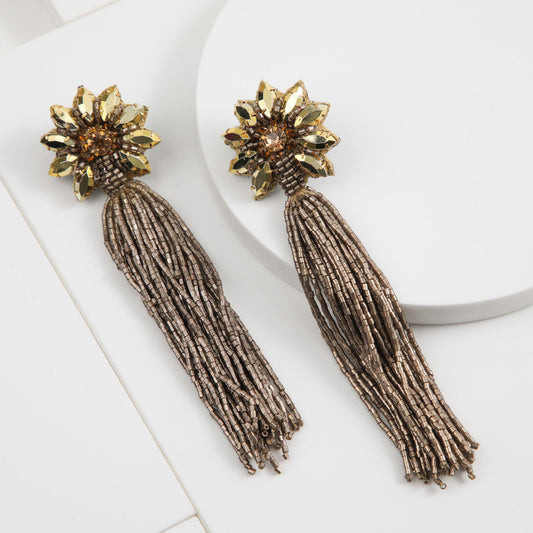 Aros Largo Ariana Dorado Humana