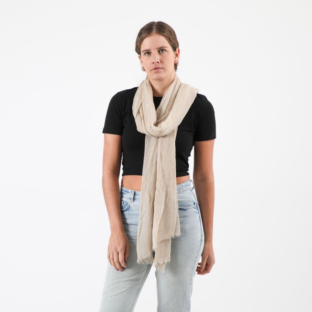 Pañuelo Liso Fátima Beige Tatienne