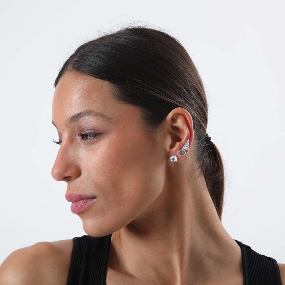 Set Aros Satrr Plateados i-D