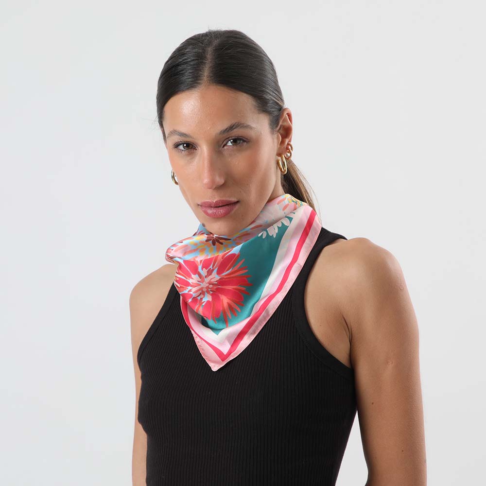 Bandana Floral Rojo i-D