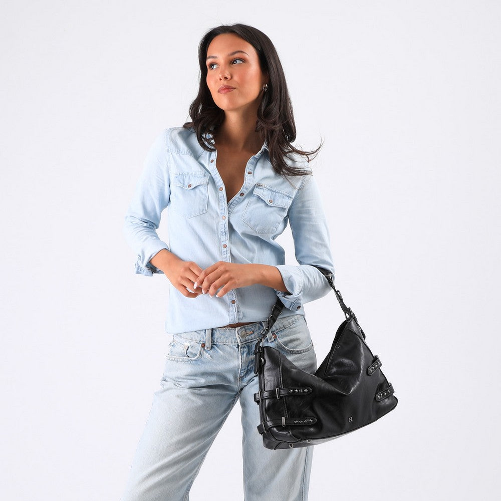 Cartera Hombro Azalea Negro Humana