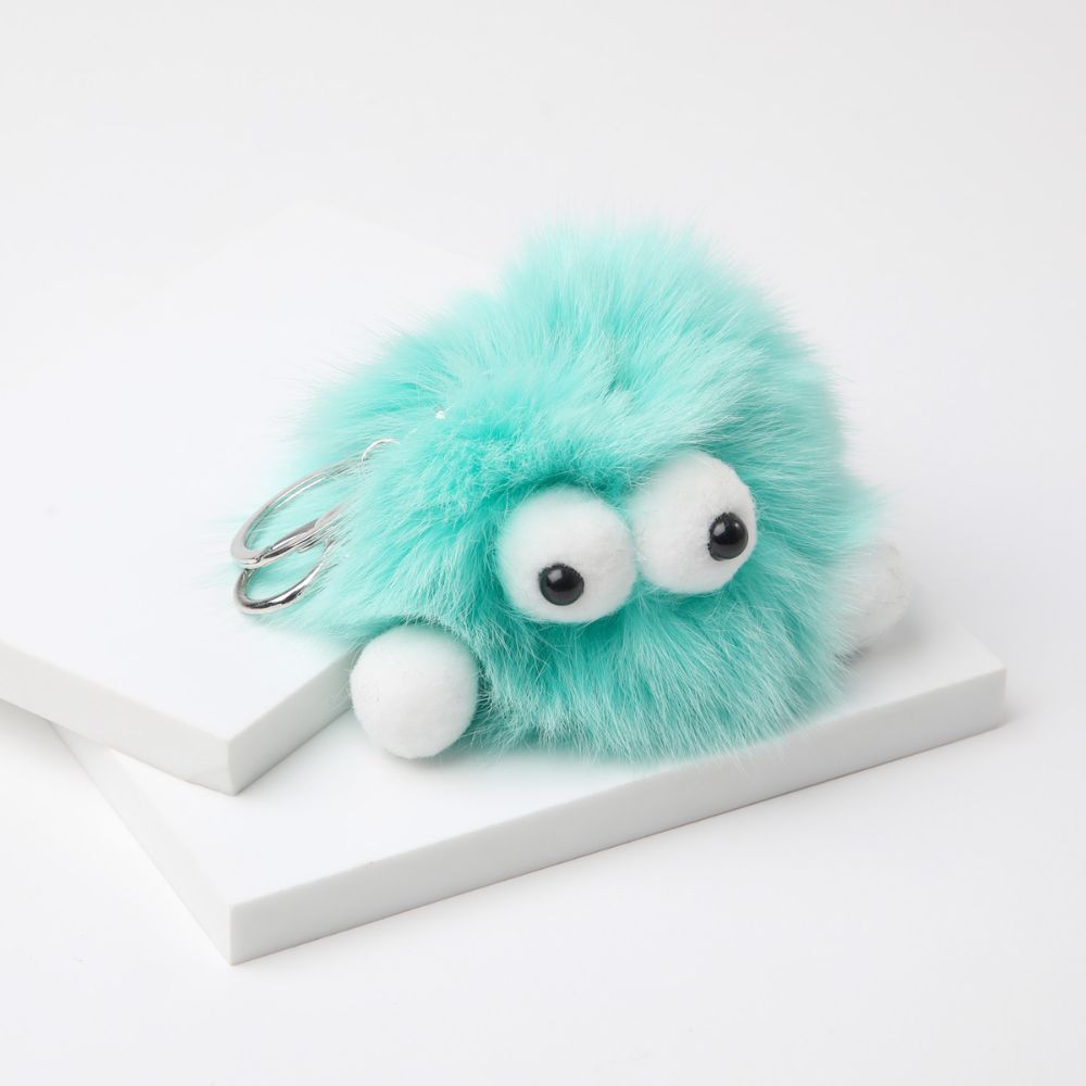 Llavero Peludo Celeste i-D