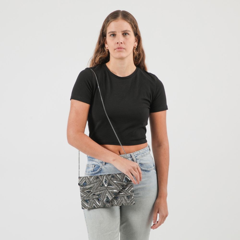 Clutch Queen Plateado Humana