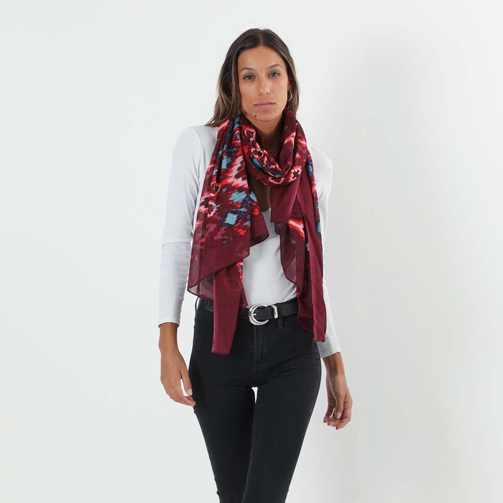 Pañuelo Estampado Rojo Greca i-D