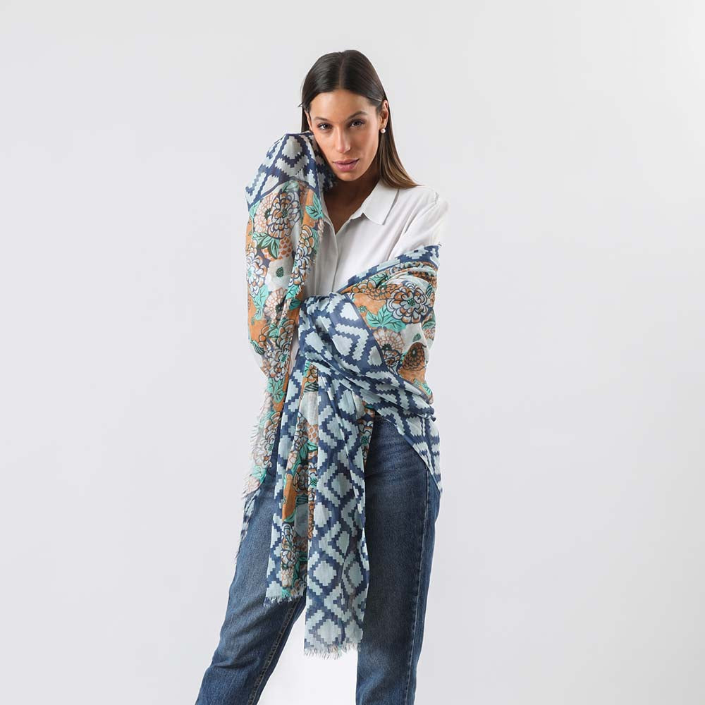 Pañuelo Estampado Tita Azul Tatienne