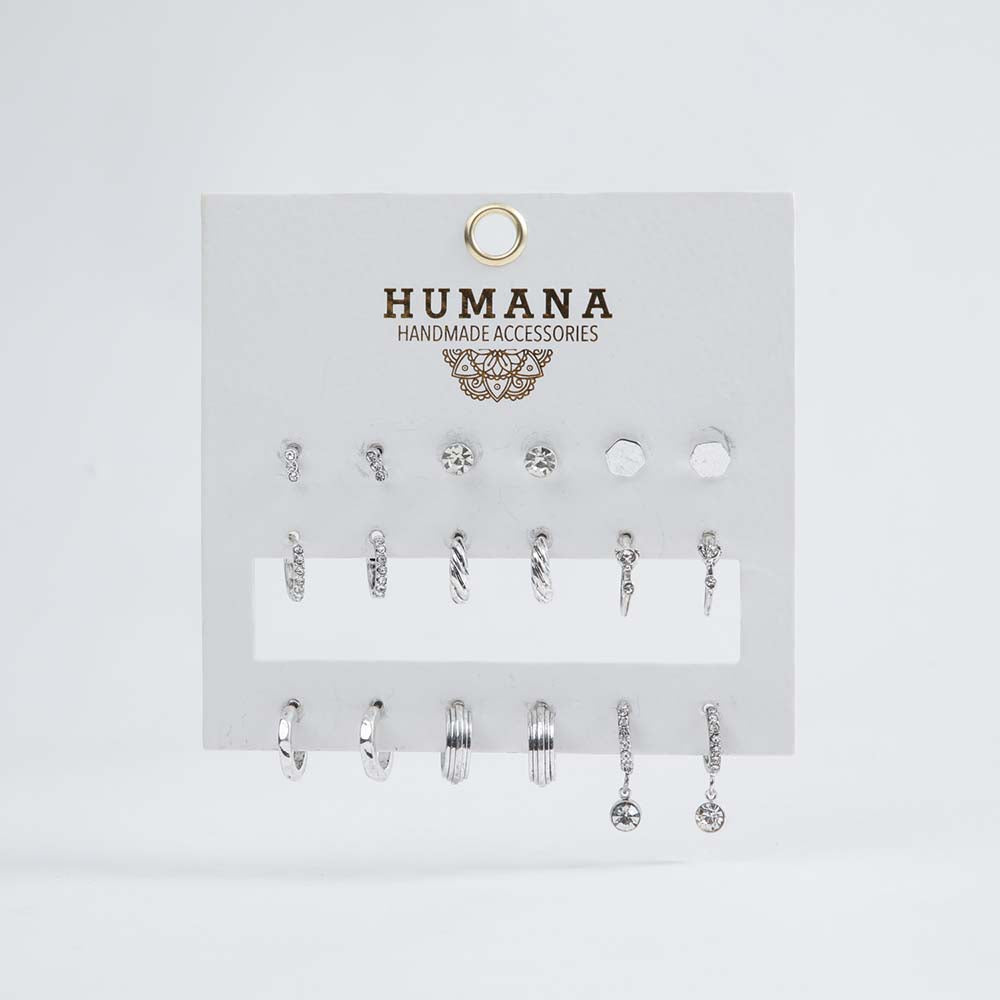 Set Aros Eucalipto Plateados Humana