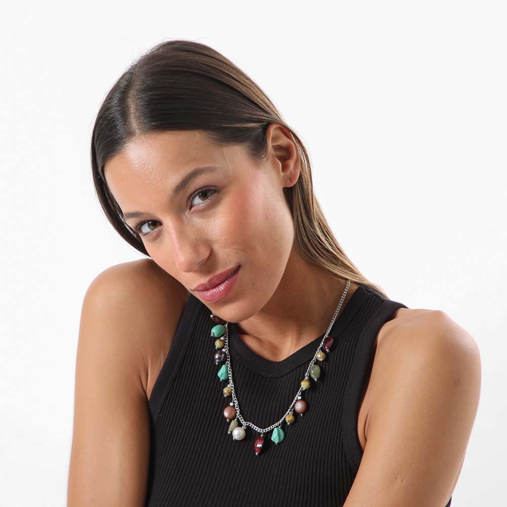 Collar Corto Aloe Celeste Humana