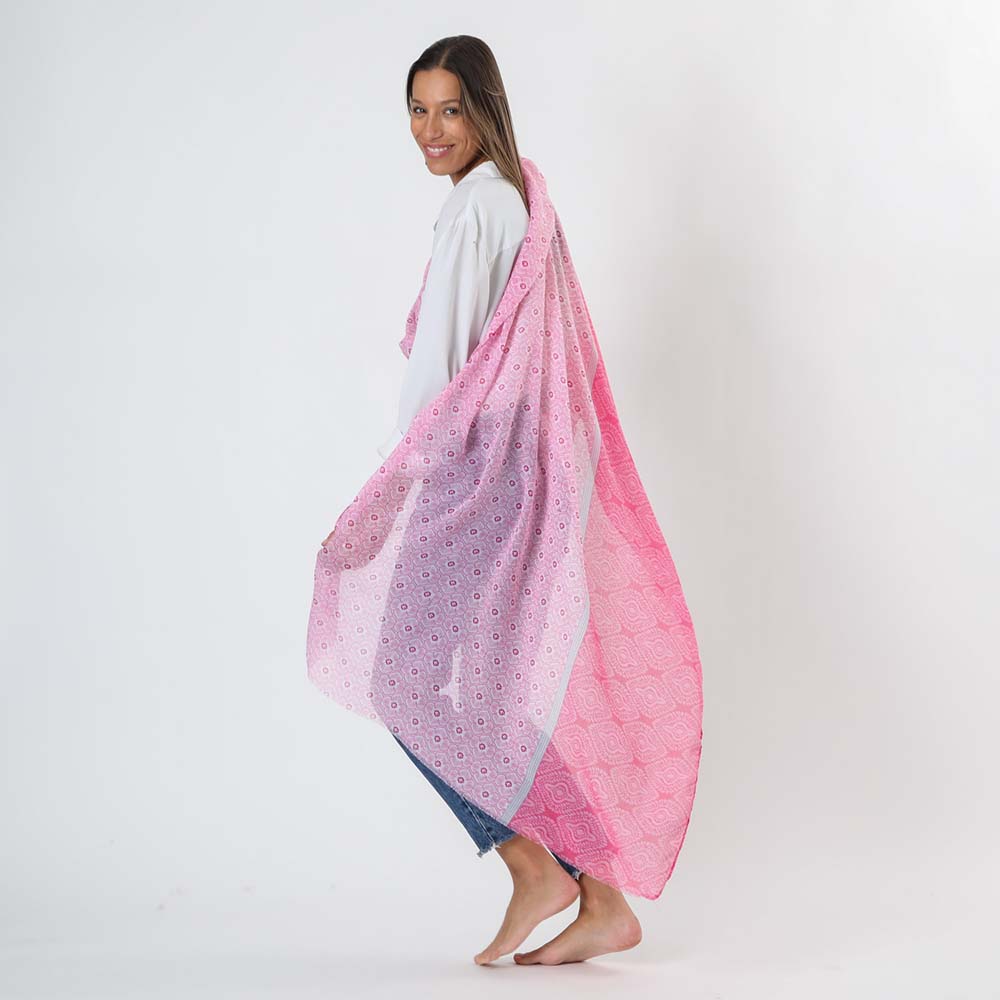 Pañuelo Estampado Verbena Rosado Tatienne