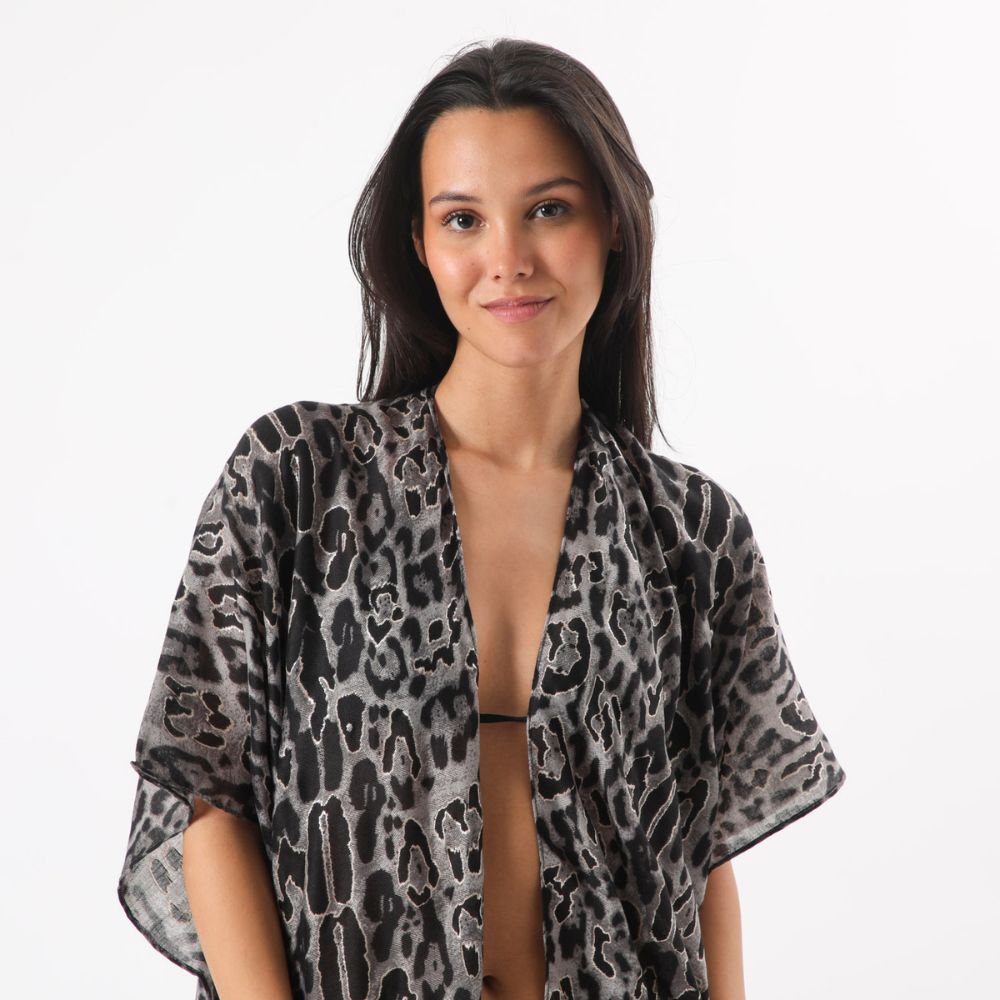 Kimono Leopard Gris i-D