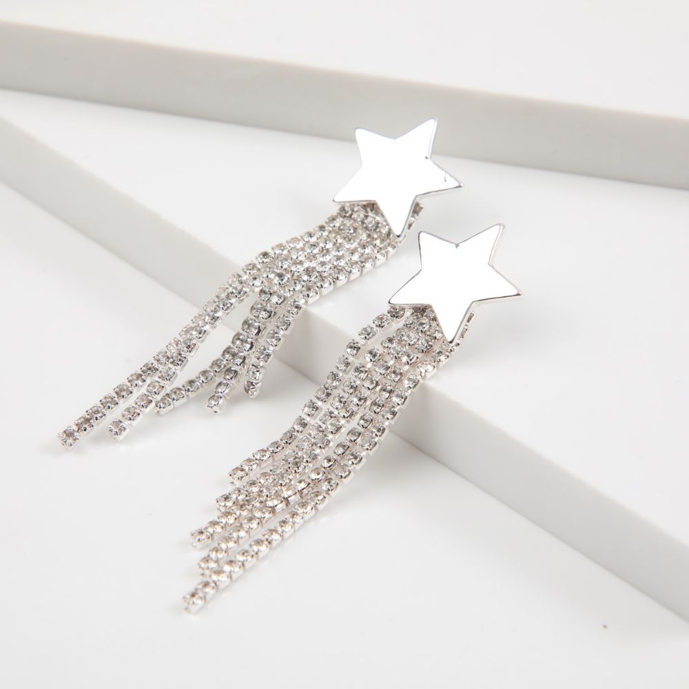 Aros Largo Anxa Plateado i-D