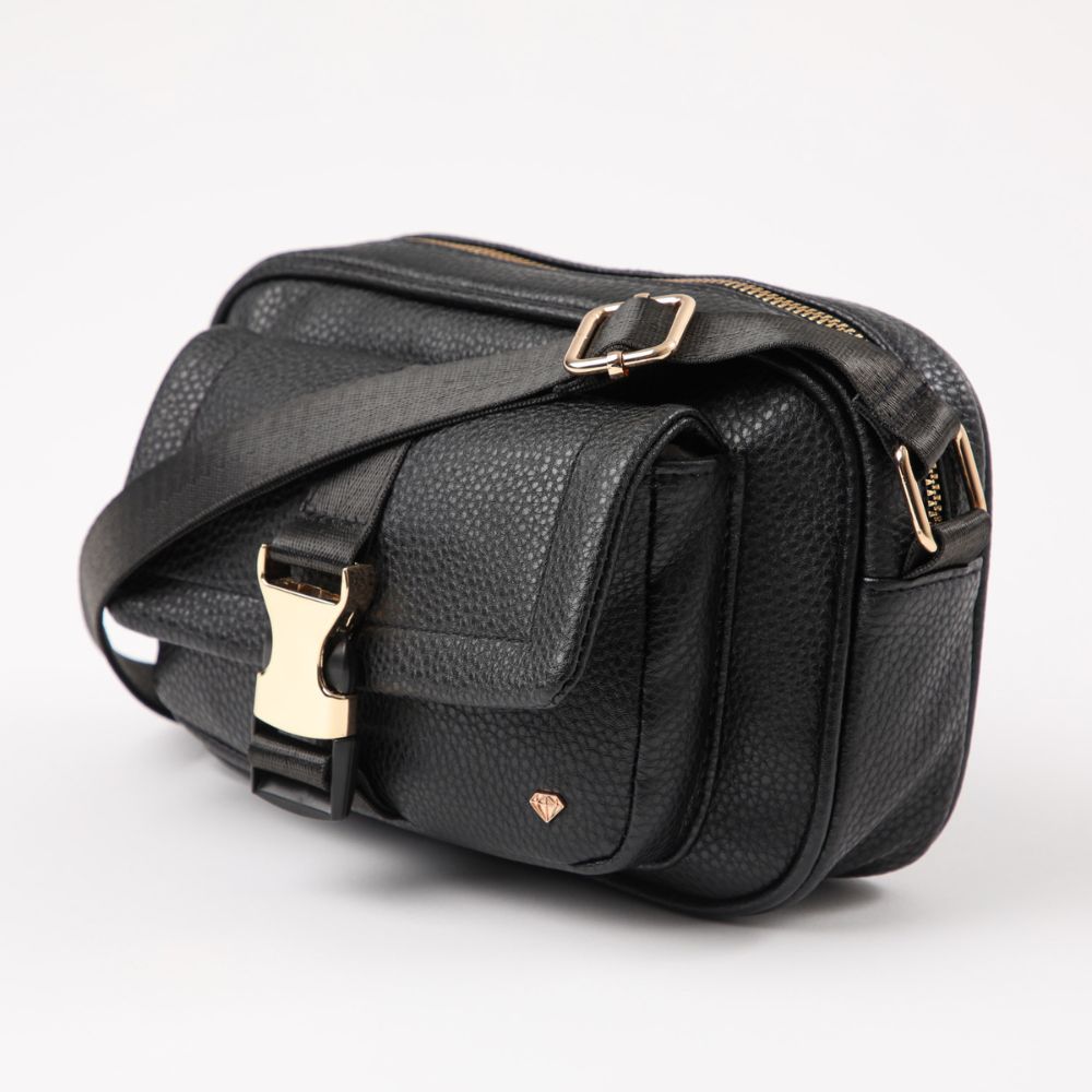 Cartera Cruzada Oporto Black Negra i-D