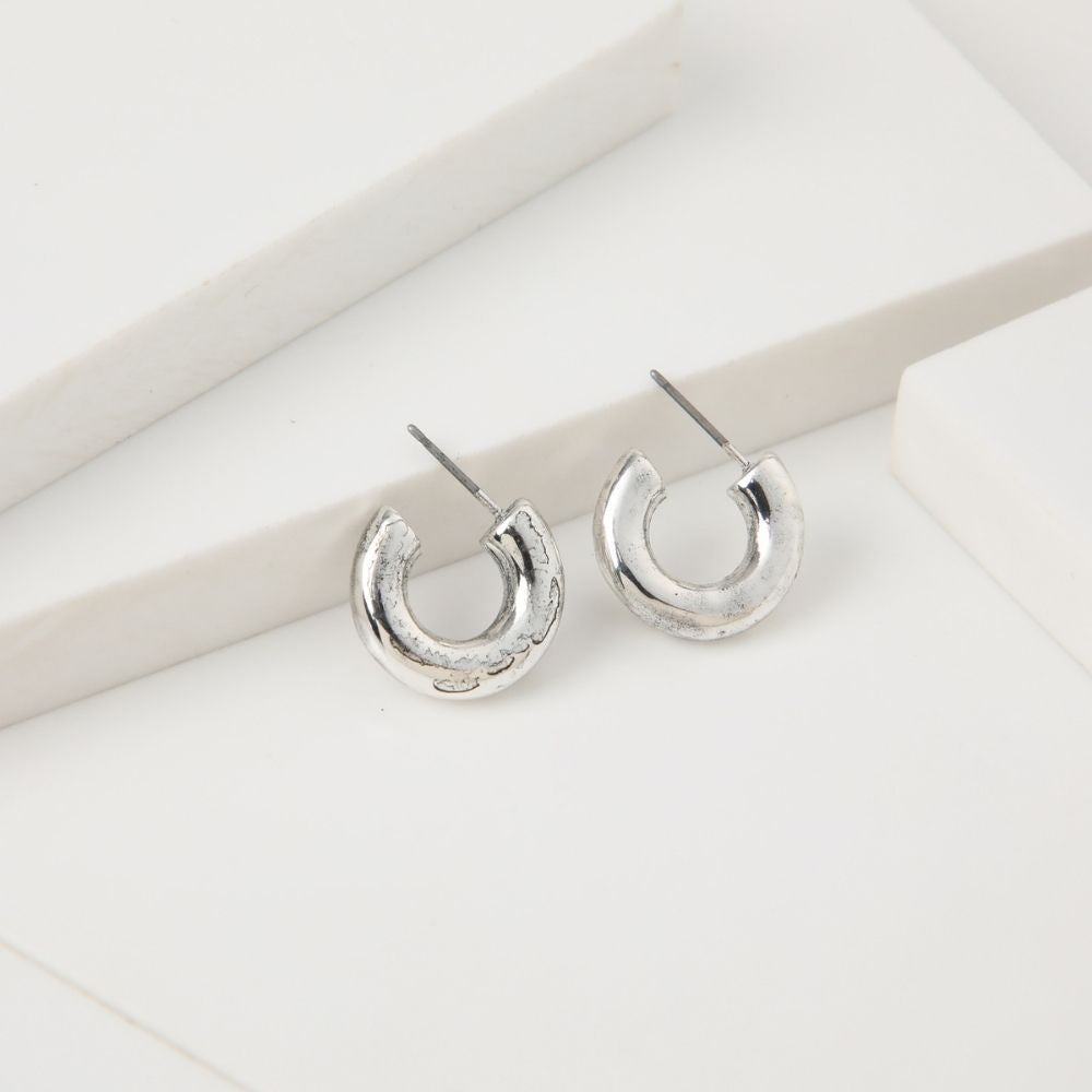 Aros Argolla Alicia Plateado Studio Humana