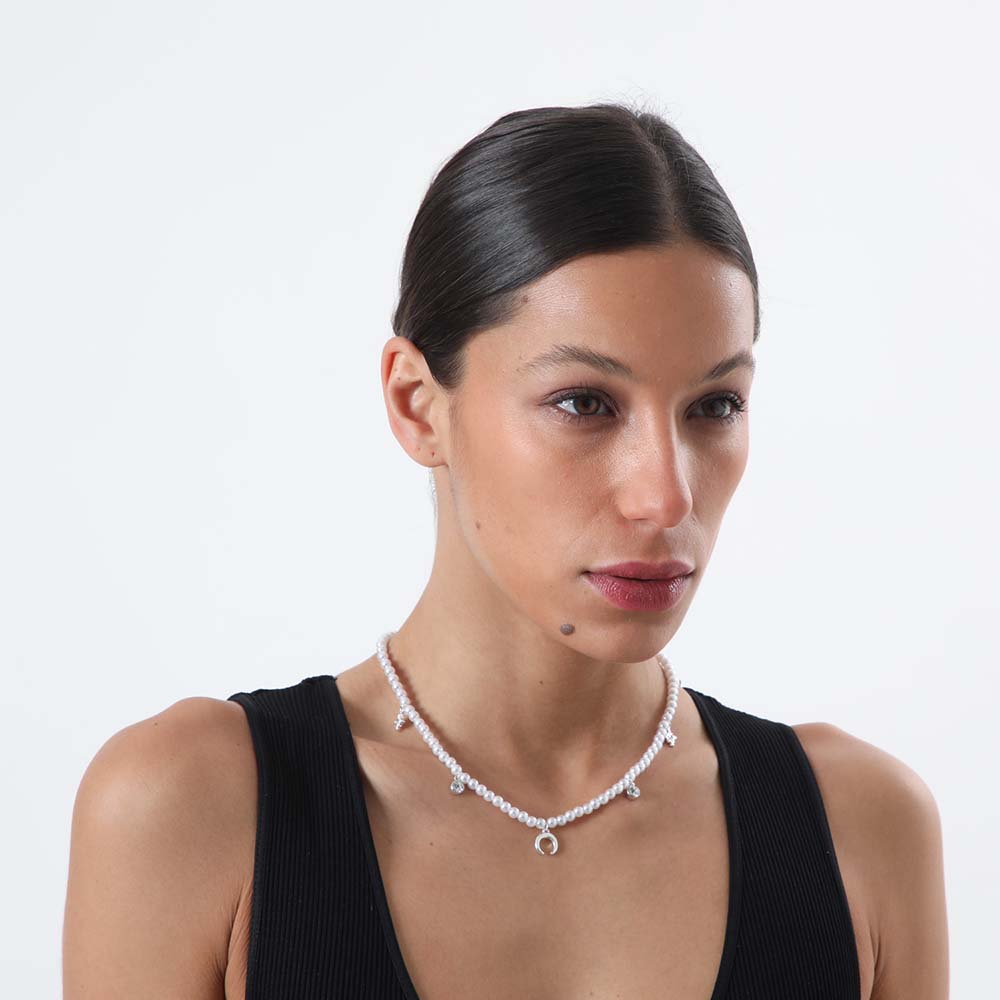 Collar Corto Sale Plateado i-D