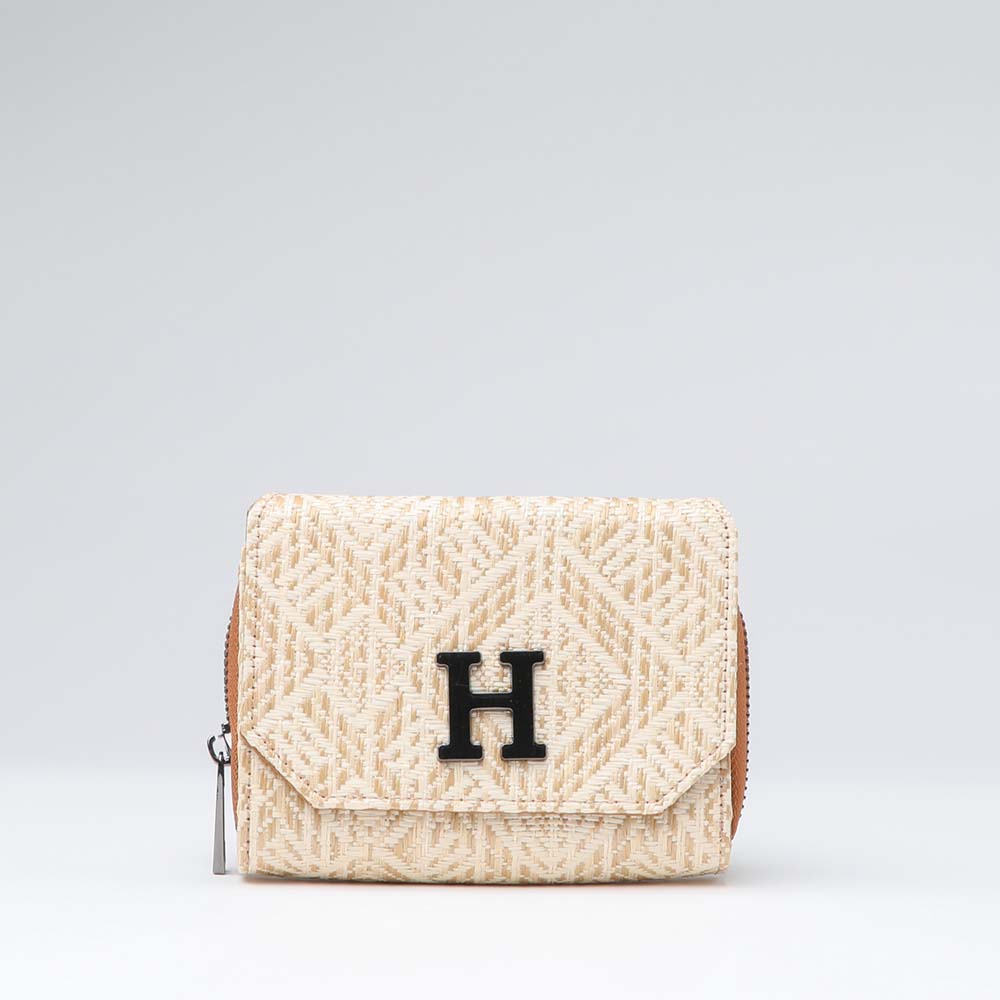 Billetera Pequeña Trama Beige Humana