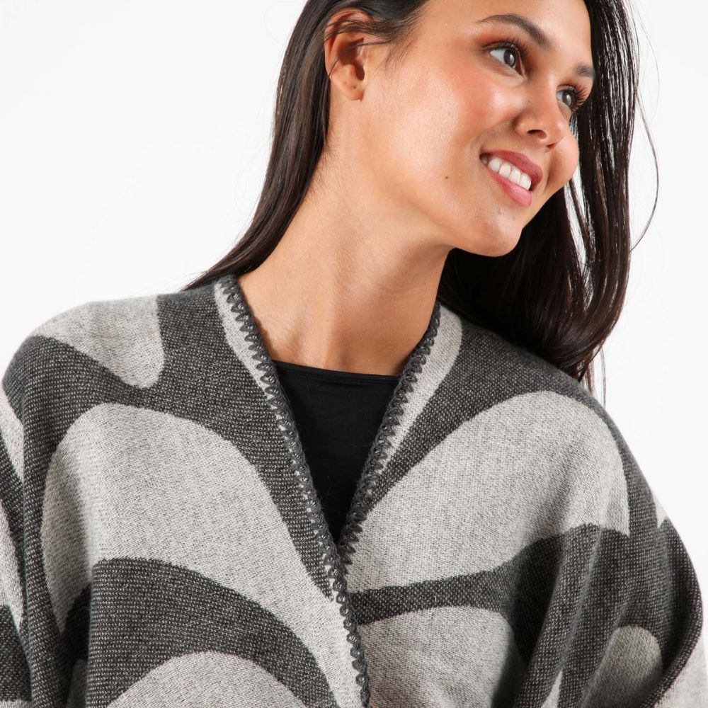 Poncho Gisela Gris Tatienne