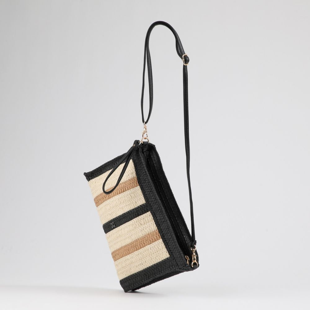 Cartera Bandolera Ana Tejida Negro Playa Humana