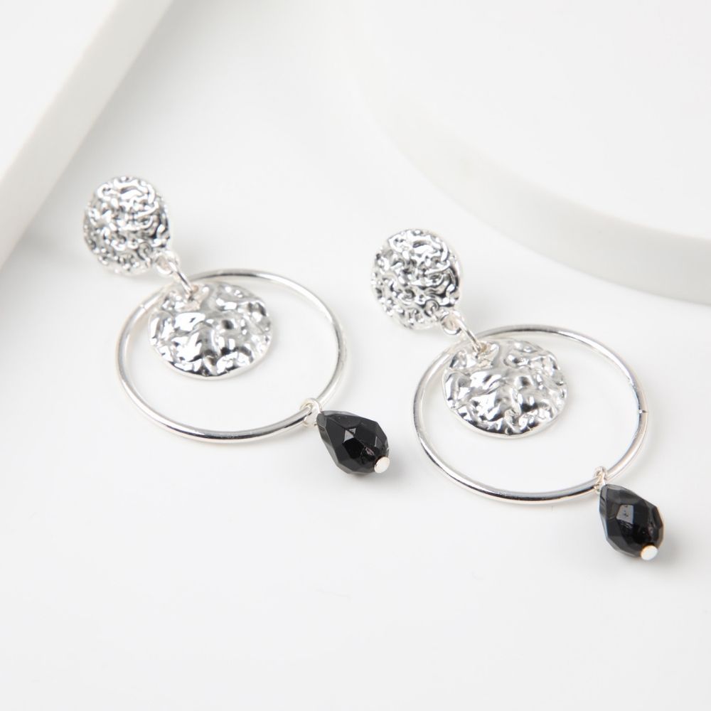 Aros Largo Cori Plateado Humana