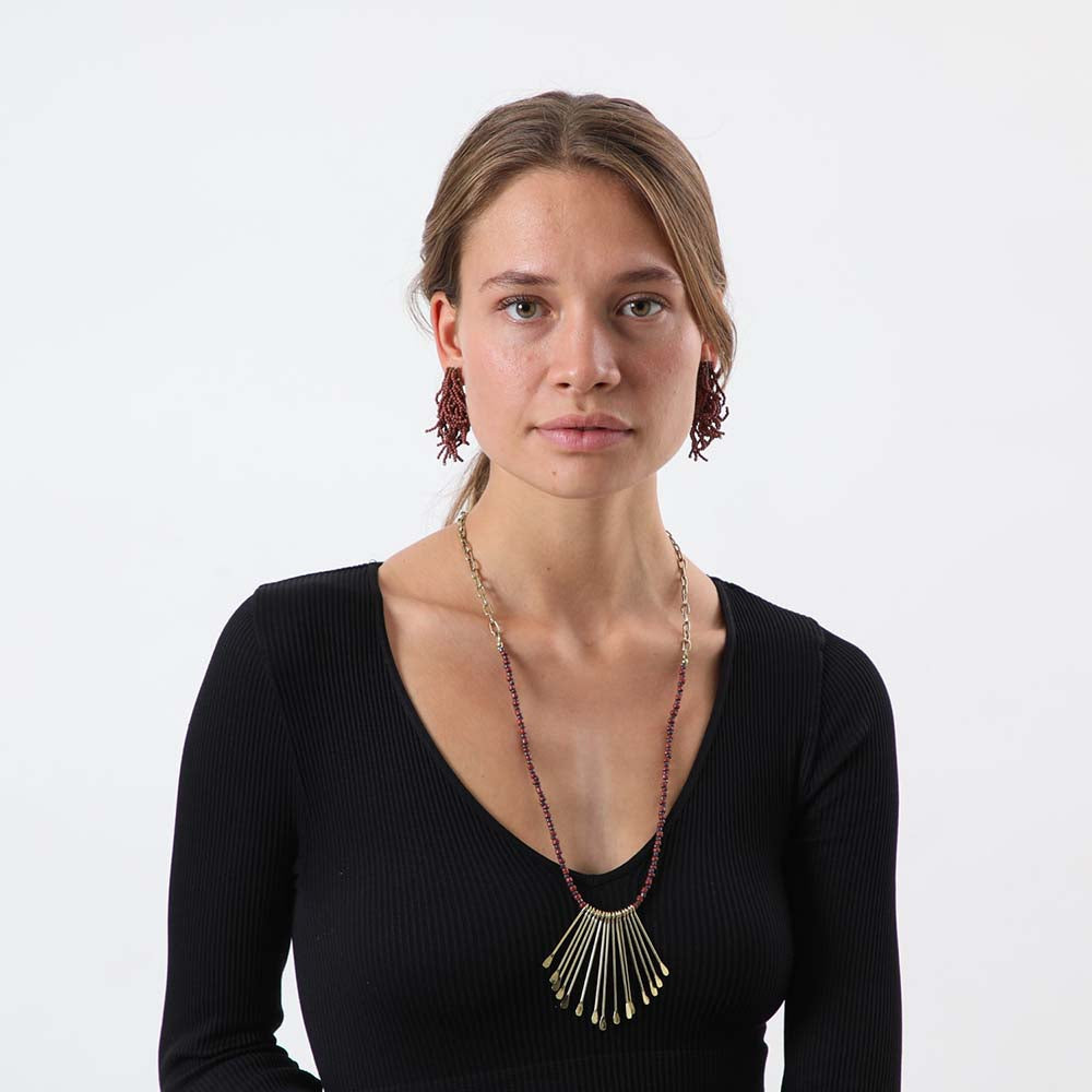 Collar Largo Matera Dorado Humana