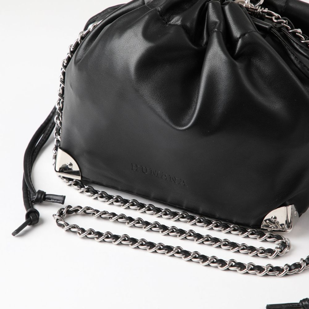 Cartera Bandolera Caty Ecocuero Negro Humana