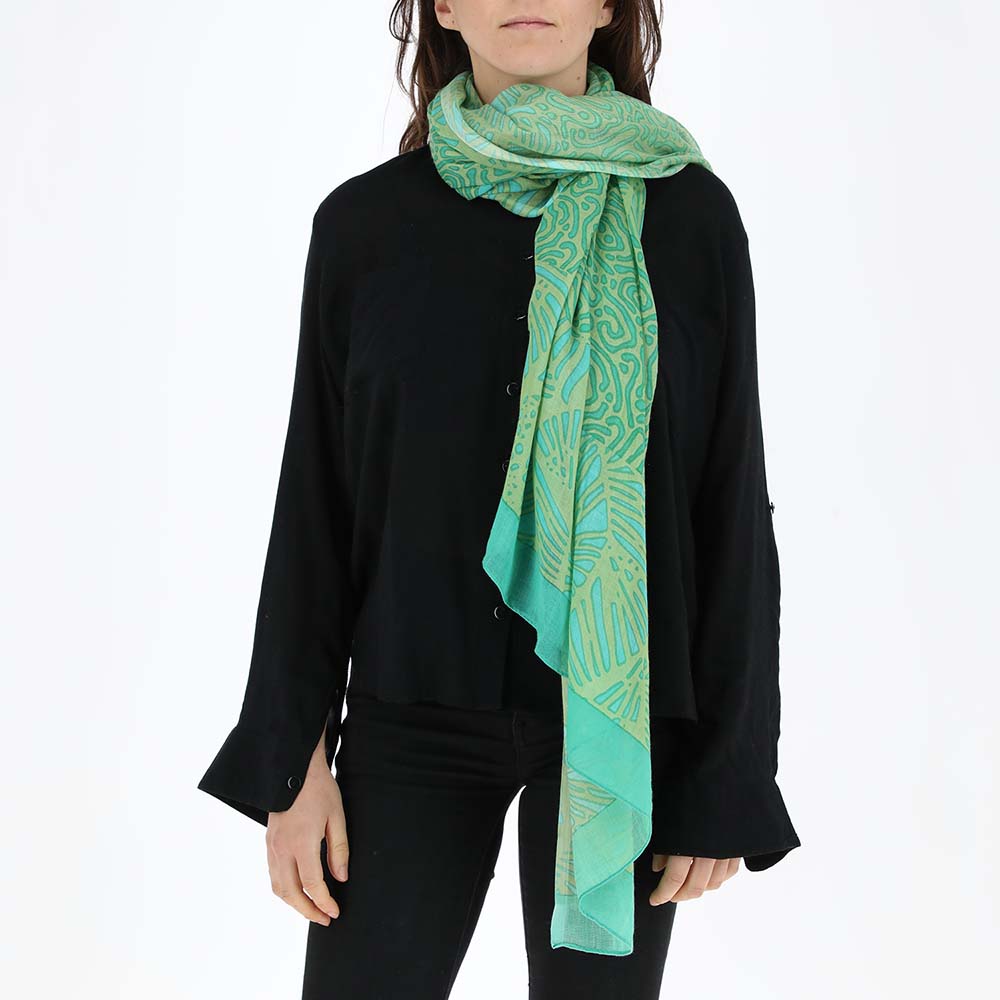 Pañuelo Estampado Stripes verde Humana