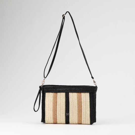 Cartera Bandolera Ana Tejida Negro Playa Humana