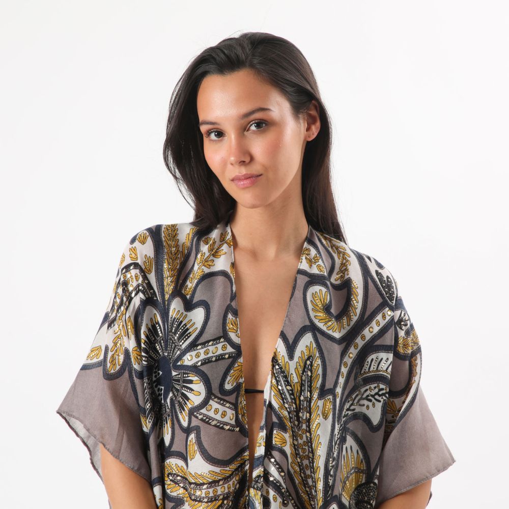 Kimono Paisley Gris i-D