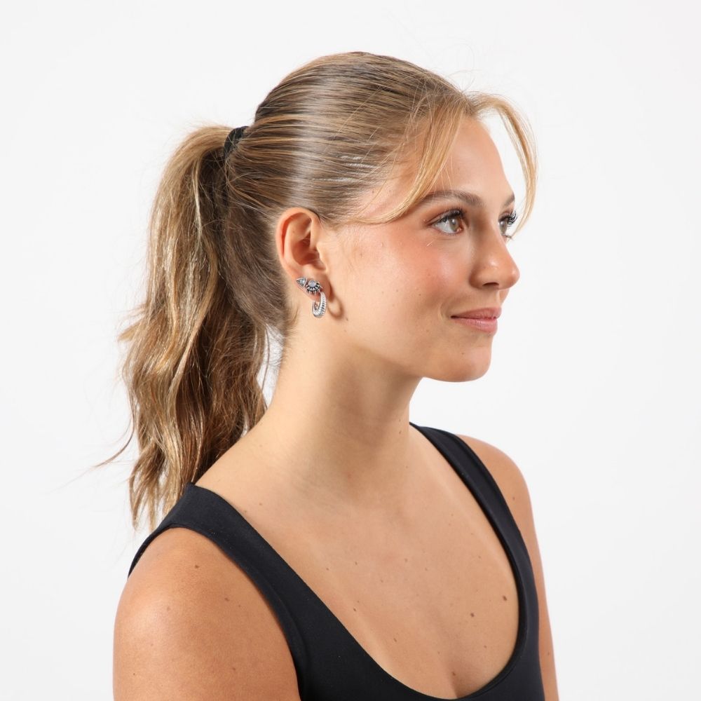 Aros Set Ibiza Plateado Humana